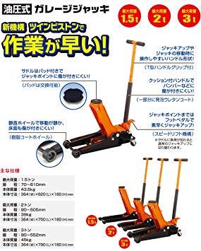 バル(BAL)/大橋産業 BAL 油圧式 ガレージジャッキ 1.5t 1385 (5675bm)|ECJOY!プレミアム店