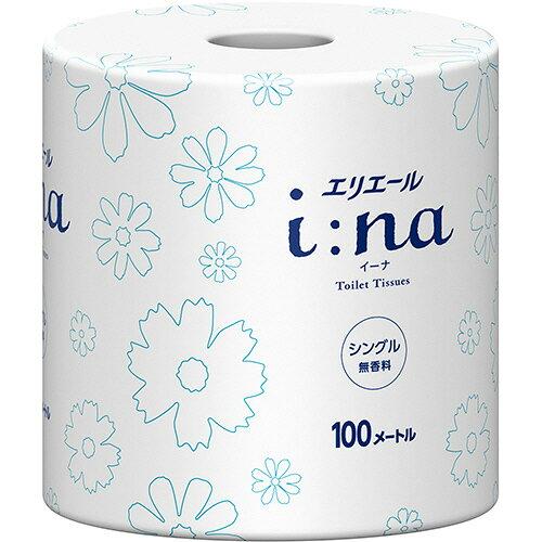 大王製紙 エリエール エリエールi:naトイレットティシューシングル100m個包装・無香料