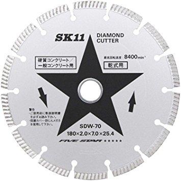 藤原産業 ダイヤモンドカッター セグメント 180mmX2.0mmX25.4mmSDW-70