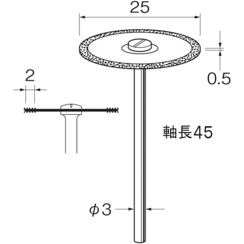 日本精密機械工作 リューター 電着ダイヤモンドディスクD9621 (D9621 8895)