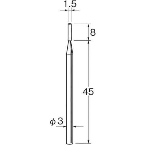 日本精密機械工作 リューター 軸付砥石 (G3122 8895)