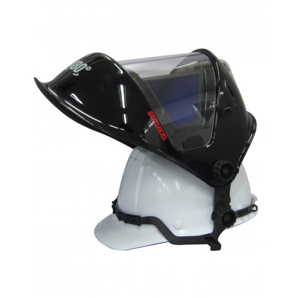 スズキッド SUZUKID 自動遮光溶接面 アイボーグ180°ヘルメット取付アダプタ付 (EB300PWH 3419)