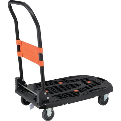 TRUSCO トラスコ中山 TRUSCO 樹脂台車 カルティオ(新型) 780X490 折畳 黒 樹脂ストッパー付 (MPK780BKJS 8000)