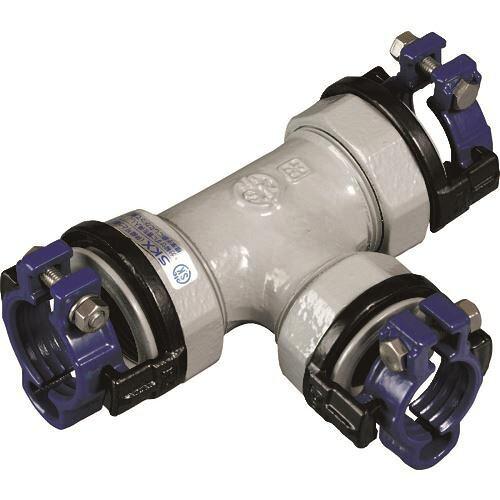 川西水道機器 SKカワニシ 塩ビ管用継手 SKXナット付チーズV40×V40 (SKXNTV40XV40 1222)