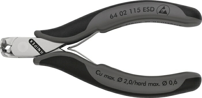 クニペックス KNIPEX 64 02 115 ESD エレクトロニクスエンドカットニッパーESD 64 02 115 ESD