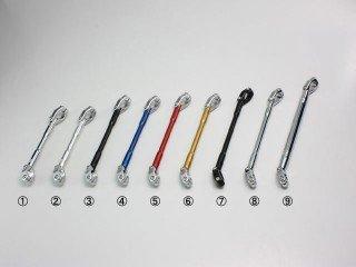 大阪単車用品工業 ハリケーン　HB0700 ﾊﾝﾄﾞﾙﾌﾞﾚｰｽ 極太ﾀｲﾌﾟ ｵｰﾙｸﾛｰﾑﾒｯｷ φ7/8ｲﾝﾁﾊﾝﾄﾞﾙ用 ｸﾗﾝﾌﾟﾋﾟｯﾁ200mm