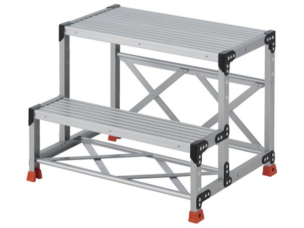 TRUSCO トラスコ中山 TRUSCO やり方用踏台 2段  足取り奥ふかさ200 高さ0.60m 天板800X400 (TSF286 8000)
