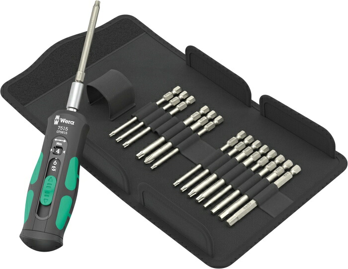 Wera社 Wera 7515/16 差替式クラフトフォームセーフトルクドライバー スピード 汎用セット1 (075851 1361)