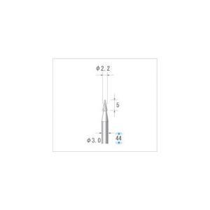 ナカニシ チタンコート超硬カッター テーパー(ダブルカット)刃径2.2mm刃長5mm (21251 5257)