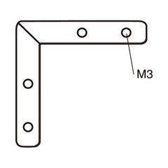 福井金属工芸 6333 アルミ額用鉄コーナー金具2t×45×8.2 M3×4