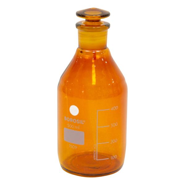 アズワン 栓付褐色試薬瓶（目盛付き）　500mL 1509024 1本