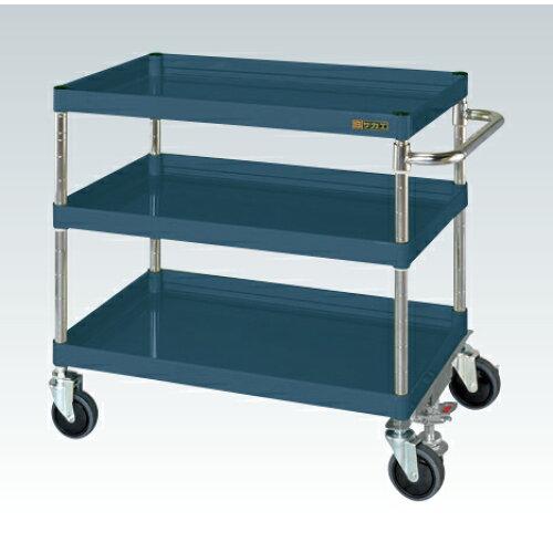 サカエ CSパールワゴン中量タイプ フロアストッパー付 ダークグレー CSP-7573FSNUD (2229574)