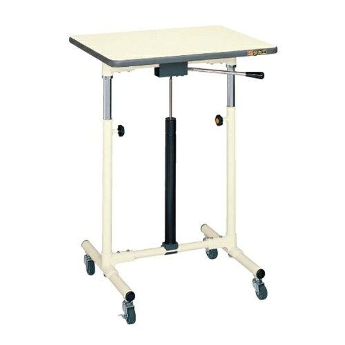 サカエ 軽量セルワーク作業台ガスバネ式移動式 アイボリー塗装 600×450×700mm CLG-6045PI (2228824)