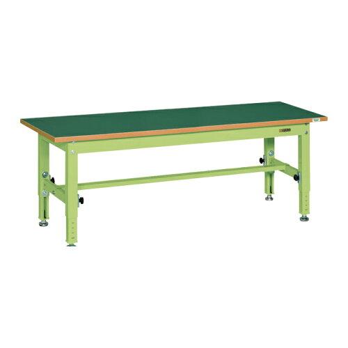 サカエ 中量高さ調整作業台TKT5 サカエリューム天板 1500×900×500mm グリーン TKT5-159FEN (2228633)