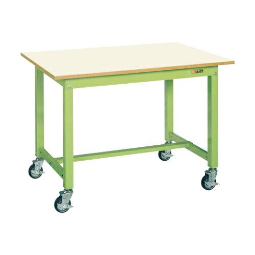 サカエ 中量やり方台KT手合い キャスター付 メラニン天板 緑であること 900×750×825粍 KT-393IGB (2228589)