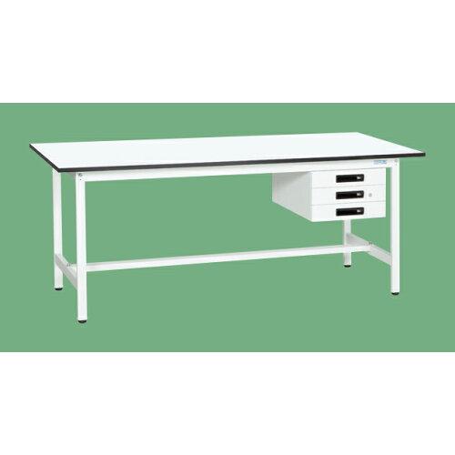 サカエ 軽量作業台KAタイプ キャビネット3段付 抗菌加工 900×600×740mm KA-096CMW (2228223)