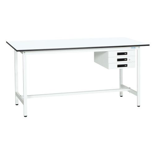 サカエ 軽さ立進め方台KAD印字機 抗菌産業 押し込み3段付 900×750×900粍 KAD-097CMW (2228308)