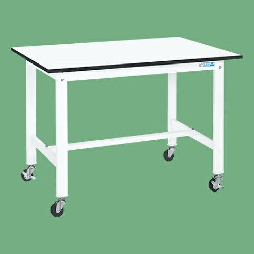 サカエ 軽量作業台KKタイプ パールホワイト キャスター付 1200×750×810mm KK-49LUB1W (2228418)