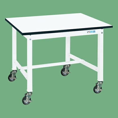 サカエ 中量やり方台KT手合い 抗菌工業 パール白いこと キャスター付 1200×750×825粍 KT-493MBW (2228570)