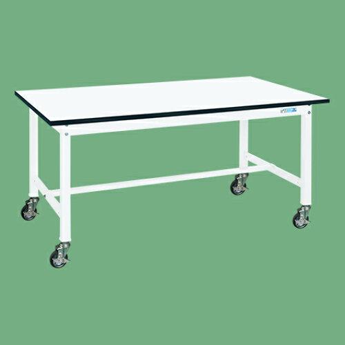 サカエ 中量やり方台KT手合い 抗菌工業 パール白いこと キャスター付 1500×750×825粍 KT-593MBW (2228571)