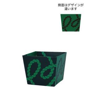 ケー・イー・アイ NY和風紙ポット11cm角 縄模様/三つ笠松/七宝/梅結び/南天 (NY553-A)【入数:10】
