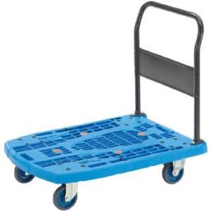 TRUSCO トラスコ中山 脂手押し車 カルティオビッグ 据えつける 900X600 青 MPK-900-B 1台 DIY・工具-物流・運搬器具