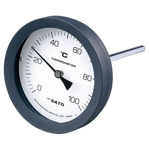 佐藤称量器製造所 バイメタル式体温計 2080-54 0～150℃ 100粍 BM-T-100P 1書き割り