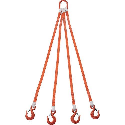 TRUSCO トラスコ中山 TRUSCO 4本吊ベルトスリングセット 25粍幅X1.5m 吊り角度60°時掛け目2.58t(最大限度当て嵌める掛け目3t) (G254P152.58 3100)