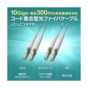 SANWASUPPLY サンワサプライ 吊りひも寄せあつめる型光衣料繊維有線テレビ(マルチ50μmOM3、LC×2-LC×2、300m)【HKB-CSOM3LCLC-300】