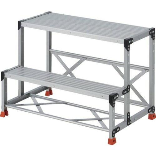TRUSCO トラスコ中山 TRUSCO やり方用踏台 2段  踏み段奥ふかさ200 高さ0.70m 天板1000X400 (TSF2107 8000)