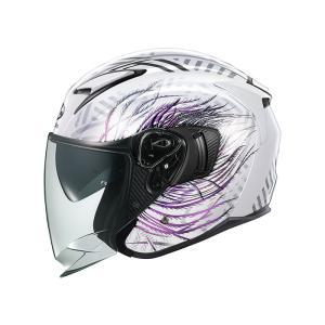 OGK KABUTO(オージーケーカブト) EXCEED2 PLUME : ホワイトパープル Sサイズ(55-56)