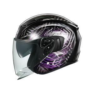 OGK KABUTO(オージーケーカブト) EXCEED2 PLUME : ブラックパープル Sサイズ(55-56)