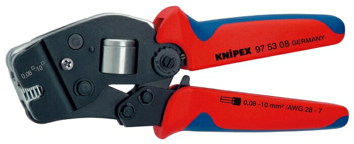 クニペックス KNIPEX 9753-08 ワイヤーエンドスリーブ圧着プライヤー