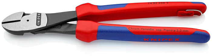 クニペックス KNIPEX 74 02 250 T * 豪然たる型斜ニッパー(硬線用) 落っこちる