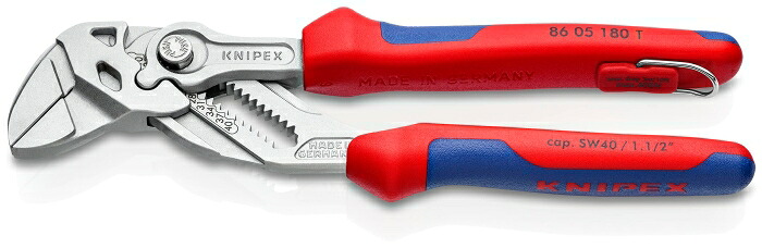 クニペックス KNIPEX *86 05 180 T ペンチ鍵 落っこちる押しとどめる