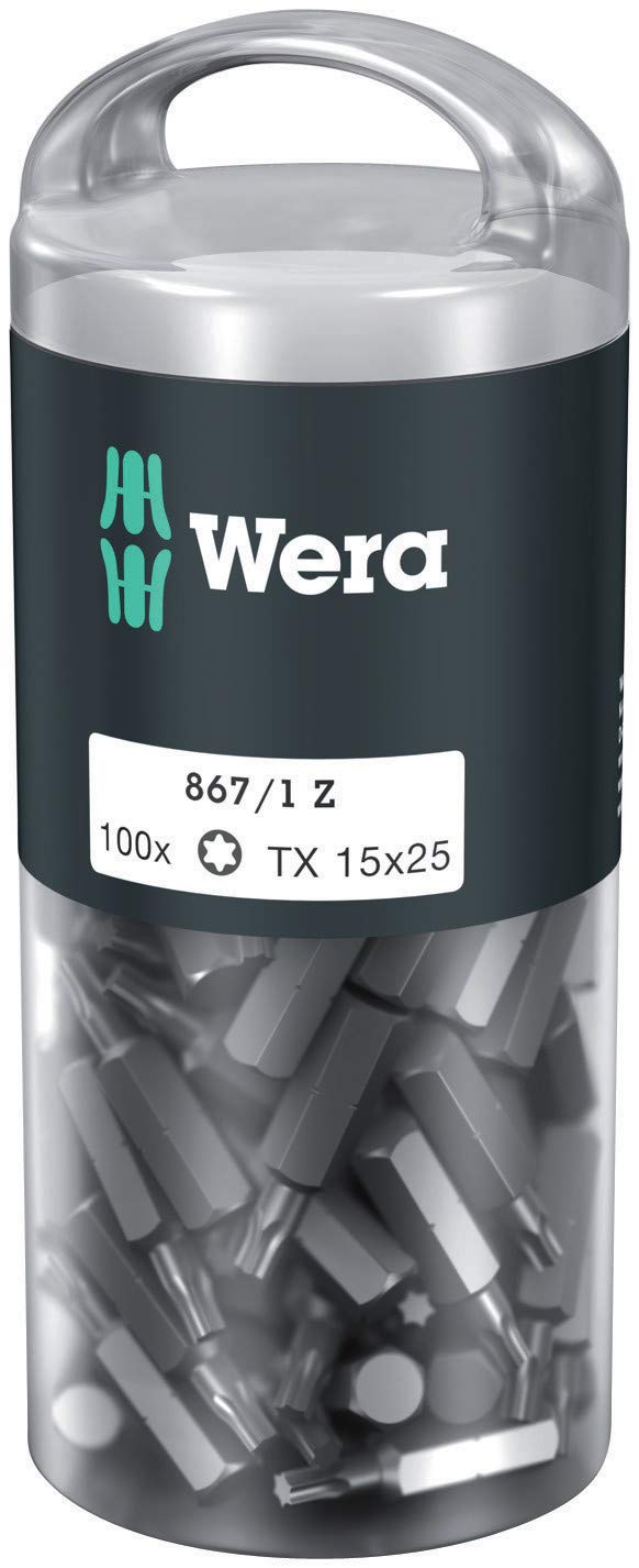 Wera Werkzeuge 072447 1/4”トルクスビットセット TX15X25mm 100本|ECJOY!プレミアム店