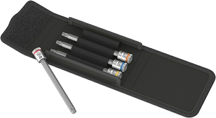Wera Werkzeuge 003375 1/4DR(Torx)ロングビットソケット(ホールド/4個