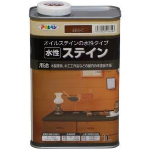 アサヒペン 水溶性ステはたご屋1Lマホガニー【入数:6】