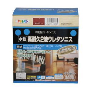 アサヒペン 水性2液ウレタンニス600Gセットマホガニー【入数:6】｜ECJOY！プレミアム店 21,853円