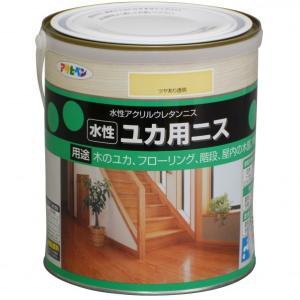 アサヒペン 水溶性ユカ用ニス1.6Lツヤあり澄み切った【入数:6】