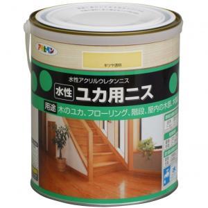 アサヒペン 水溶性ユカ用ニス1.6L半ツヤ澄み切った【入数:6】