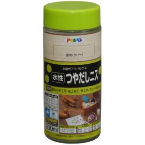 アサヒペン 水溶性ツヤだしニス300ML澄み切った(せつ然たる)【入数:6】
