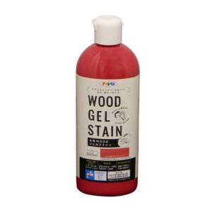 アサヒペン 水溶性WOODジェルステイン300MLオランダ苺赤いこと【入数:6】