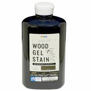 アサヒペン 水溶性WOODジェルステイン700ML黒いこと【入数:20】