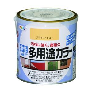 アサヒペン 水溶性多役立つこと色つや0.7Lブライトイエロー【入数:6】