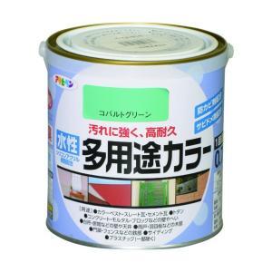 アサヒペン 水溶性多役立つこと色つや0.7L青緑色緑であること【入数:6】