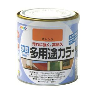 アサヒペン 水溶性多役立つこと色つや0.7Lオレンジ色【入数:6】