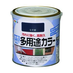 アサヒペン 水溶性多役立つこと色つや0.7Lなす紺【入数:6】