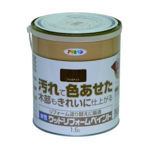 アサヒペン 水溶性ウッドリフォームペイント1.6Lウォルナット【入数:6】