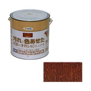 アサヒペン 水溶性ウッドリフォームペイント3Lマホガニー【入数:4】